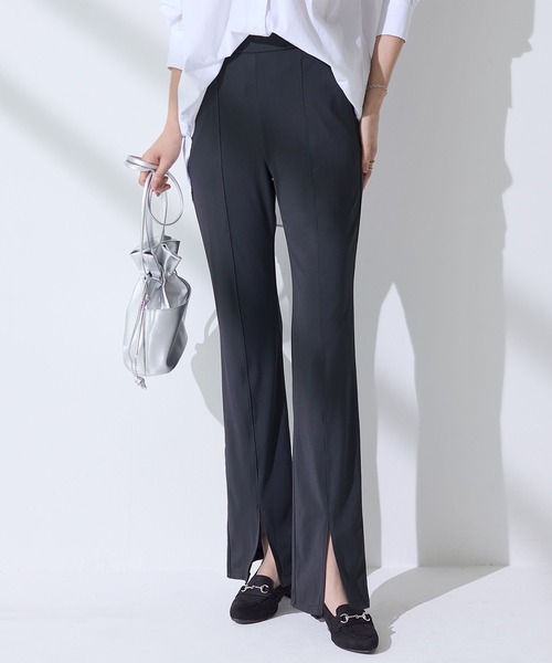 ReDial(リダイアル)の「裾スリットパンツ(その他パンツ・レディース・ブラック・M/L/MT/LT)」の1枚目の写真