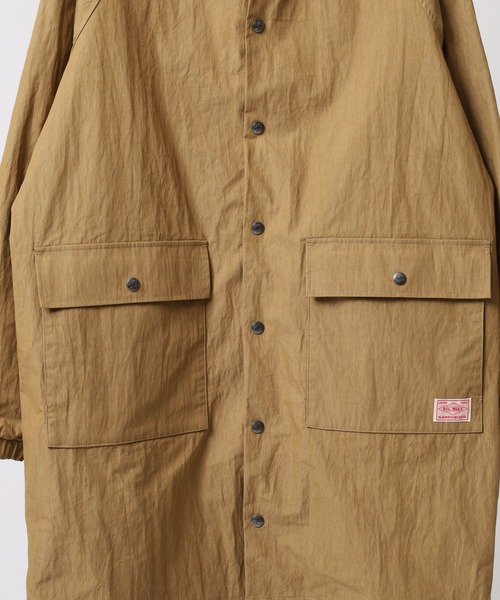 BIG MIKE(ビッグマイク)の「BIG MIKE ピグメント加工 ロングコーチジャケット(ステンカラーコート・メンズ・ブラック/ベージュ・XL/L/M)」の12枚目の写真