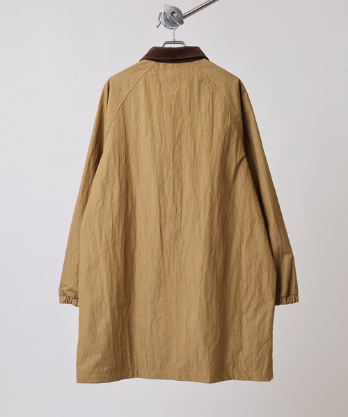 BIG MIKE(ビッグマイク)の「BIG MIKE ピグメント加工 ロングコーチジャケット(ステンカラーコート・メンズ・ブラック/ベージュ・XL/L/M)」の21枚目の写真