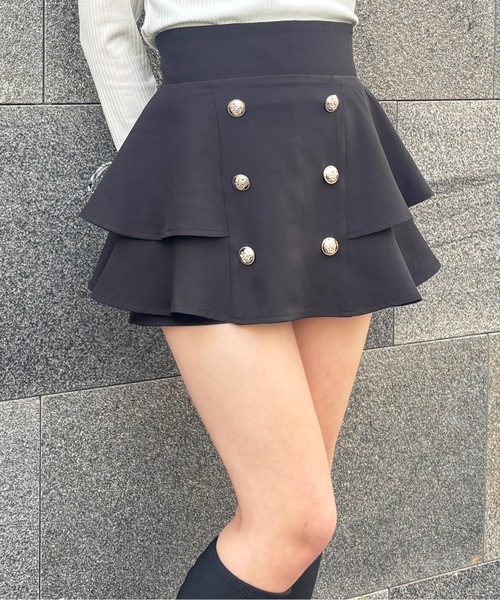 abc une face(アーベーセーアンフェイス)の「ティアードスカパン(スカート・レディース・チャコールグレー/ブラック/グレー系その他/ブラック系その他/グレー・FREE)」の1枚目の写真