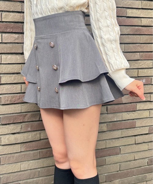 abc une face(アーベーセーアンフェイス)の「ティアードスカパン(スカート・レディース・チャコールグレー/ブラック/グレー系その他/ブラック系その他/グレー・FREE)」の9枚目の写真