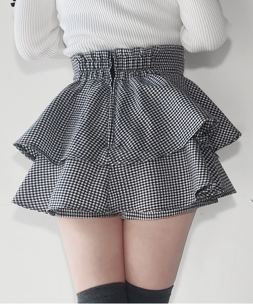 abc une face(アーベーセーアンフェイス)の「ティアードスカパン(スカート・レディース・チャコールグレー/ブラック/グレー系その他/ブラック系その他/グレー・FREE)」の22枚目の写真