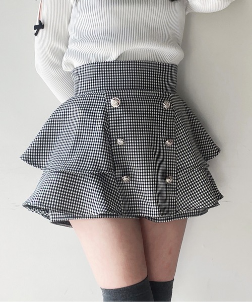 abc une face(アーベーセーアンフェイス)の「ティアードスカパン(スカート・レディース・チャコールグレー/ブラック/グレー系その他/ブラック系その他/グレー・FREE)」の19枚目の写真