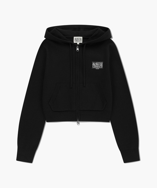 MARITHE + FRANCOIS GIRBAUD(マリテフランソワジルボー)の「W CLASSIC LOGO CROP KNIT HOODIE ZIPUP(パーカー・レディース・Black/Navy/ブラウン/アイボリー・SMALL/MEDIUM)」の10枚目の写真