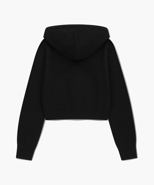 MARITHE + FRANCOIS GIRBAUD(マリテフランソワジルボー)の「W CLASSIC LOGO CROP KNIT HOODIE ZIPUP(パーカー・レディース・Black/Navy/ブラウン/アイボリー・SMALL/MEDIUM)」の11枚目の写真