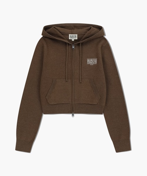 MARITHE + FRANCOIS GIRBAUD(マリテフランソワジルボー)の「W CLASSIC LOGO CROP KNIT HOODIE ZIPUP(パーカー・レディース・Black/Navy/ブラウン/アイボリー・SMALL/MEDIUM)」の19枚目の写真