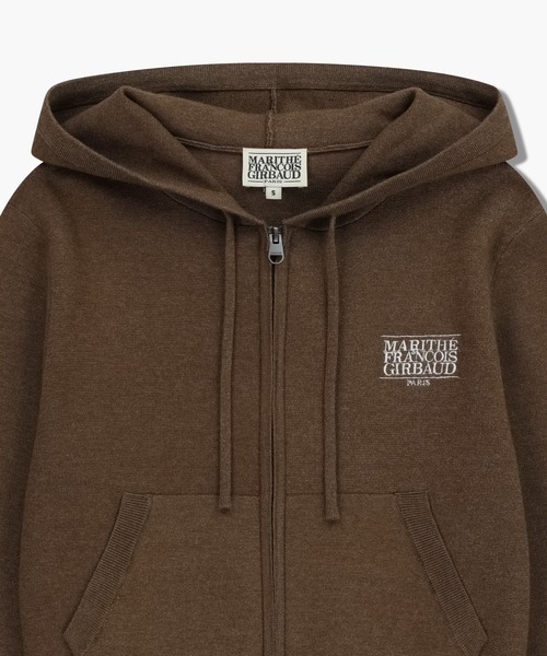 MARITHE + FRANCOIS GIRBAUD(マリテフランソワジルボー)の「W CLASSIC LOGO CROP KNIT HOODIE ZIPUP(パーカー・レディース・Black/Navy/ブラウン/アイボリー・SMALL/MEDIUM)」の21枚目の写真