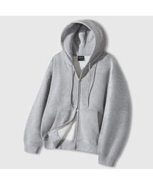 LEMAIN SECOND（リメインセカンド）の「2WAY OVERFIT SWEAT HOOD ZIP-UP [GRAY] - FLEECE ver（パーカー）」