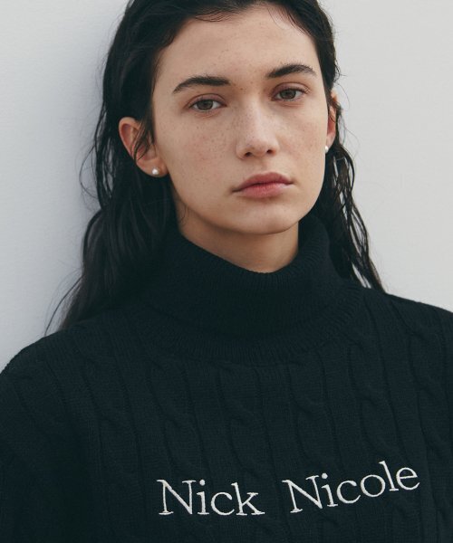 NICK&NICOLE(ニックアンドニコール)の「NICOLE RIBBED TURTLENECK KNIT_BLACK(ニット/セーター・レディース・その他・FREE)」の2枚目の写真