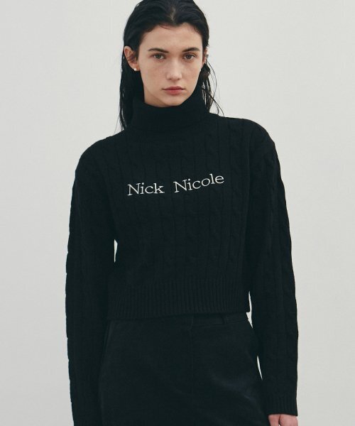 NICK&NICOLE(ニックアンドニコール)の「NICOLE RIBBED TURTLENECK KNIT_BLACK(ニット/セーター・レディース・その他・FREE)」の3枚目の写真
