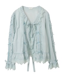 PINK HOUSE リス りんご 長袖ブラウス レース使いオーバーブラウス （シャツ・ブラウス）｜PINK HOUSE