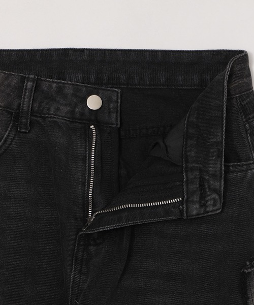 Figments(フィグメンツ)の「サイドクロスパッチデニム(デニムパンツ・レディース・ブラック・SMALL/MEDIUM)」の7枚目の写真