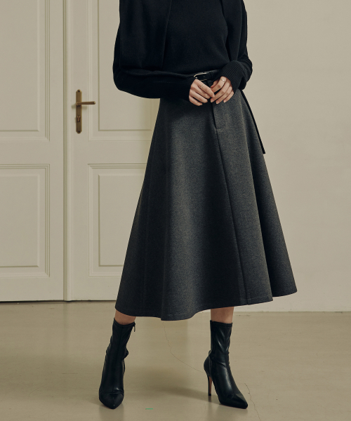 ZEROSTREET（ゼロストリート）の「ルゼロヘリンボーンAラインフレアスカート（スカート・レディース・グレー系・SMALL/MEDIUM/LARGE）」の2枚目の写真