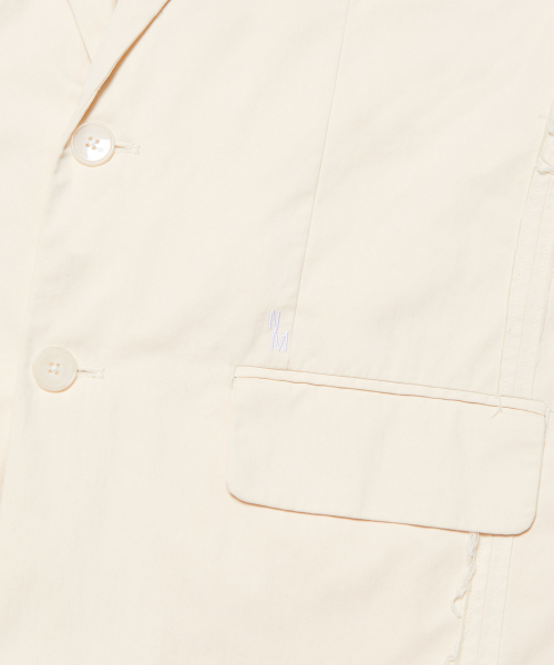 NOMANUAL(NOMANUAL)の「ROUGH CUT OVERSIZED JACKET - BEIGE(テーラードジャケット・レディース・その他・SMALL/MEDIUM/LARGE)」の6枚目の写真