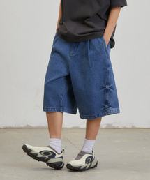 カーブドミンゴウォッシングバミューダパンツ_インディゴ