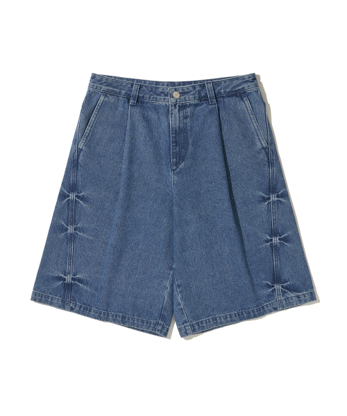 URBANDTYPE(アーバンディタイプ)の「カーブドミンゴウォッシングバミューダパンツ_インディゴ(デニムパンツ・レディース・その他・SMALL/MEDIUM/LARGE)」の2枚目の写真