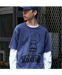 VTWO（ブイツー）の「チャーリーブラウンピグメントTシャツ (NAVY)（Tシャツ/カットソー）」