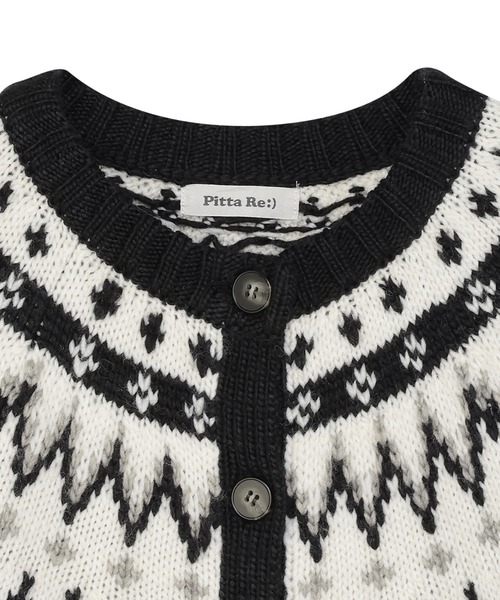 TOKYO SHIRTS（トウキョウシャツ）の「【Pitta Re:)】  求心 ジャカード カーディガン（カーディガン/ボレロ・レディース・ブラック/ブラウン・M/L）」の7枚目の写真