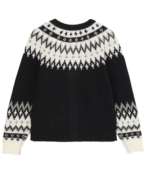 TOKYO SHIRTS（トウキョウシャツ）の「【Pitta Re:)】  求心 ジャカード カーディガン（カーディガン/ボレロ・レディース・ブラック/ブラウン・M/L）」の6枚目の写真