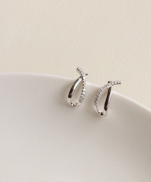 WEB限定】silver925 クロスピアス（ピアス（両耳用））｜NOIR DE