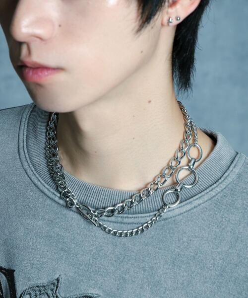 WEGO(ウィゴー)の「WEGO/コンビネーションチェーンチョーカー(チョーカー・メンズ・その他1/その他2/その他3・FREE)」の5枚目の写真