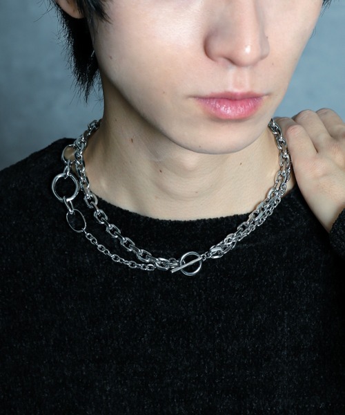 WEGO(ウィゴー)の「WEGO/コンビネーションチェーンチョーカー(チョーカー・メンズ・その他1/その他2/その他3・FREE)」の3枚目の写真