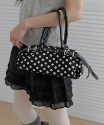 UNE MANSION（ユヌマンション）の「【カバンのサイズが選べる】トレンドドットパターンショルダーハンドバッグ（ショルダーバッグ）」