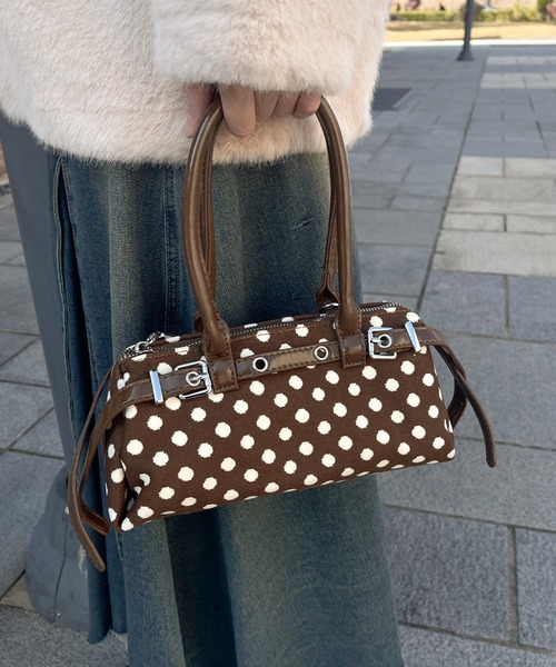 UNE MANSION(ユヌマンション)の「【カバンのサイズが選べる】トレンドドットパターンミニバッグ(ショルダーバッグ・レディース・ホワイト系その他/ホワイト系その他2/ブラック系その他/ブラック系その他2/ブラウン系その他/ブラウン系その他2・ONESIZE)」の17枚目の写真