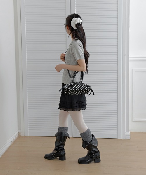 UNE MANSION（ユヌマンション）の「【カバンのサイズが選べる】トレンドドットパターンミニバッグ（ショルダーバッグ・レディース・ブラウン系その他2/ブラック系その他/ホワイト系その他2/ブラウン系その他/ブラック系その他2/ホワイト系その他・ONESIZE）」の22枚目の写真