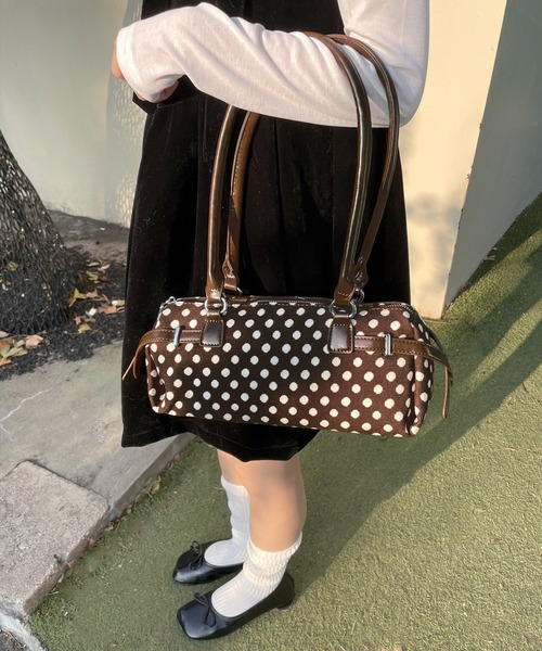 UNE MANSION(ユヌマンション)の「【カバンのサイズが選べる】トレンドドットパターンミニバッグ(ショルダーバッグ・レディース・ホワイト系その他/ホワイト系その他2/ブラック系その他/ブラック系その他2/ブラウン系その他/ブラウン系その他2・ONESIZE)」の14枚目の写真