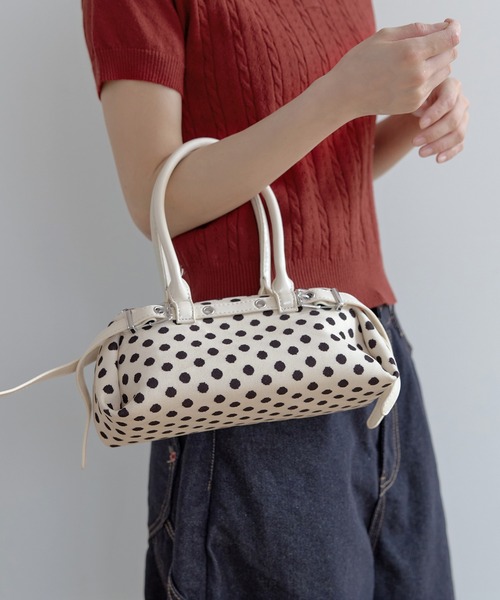 UNE MANSION（ユヌマンション）の「【カバンのサイズが選べる】トレンドドットパターンミニバッグ（ショルダーバッグ・レディース・ブラウン系その他2/ブラック系その他/ホワイト系その他2/ブラウン系その他/ブラック系その他2/ホワイト系その他・ONESIZE）」の13枚目の写真