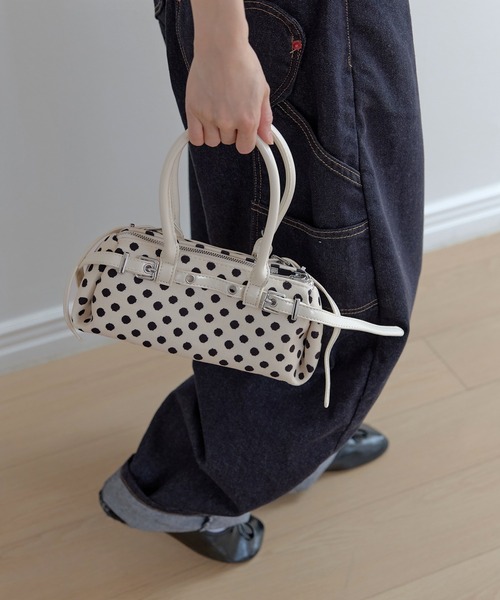 UNE MANSION（ユヌマンション）の「【カバンのサイズが選べる】トレンドドットパターンミニバッグ（ショルダーバッグ・レディース・ブラウン系その他2/ブラック系その他/ホワイト系その他2/ブラウン系その他/ブラック系その他2/ホワイト系その他・ONESIZE）」の14枚目の写真