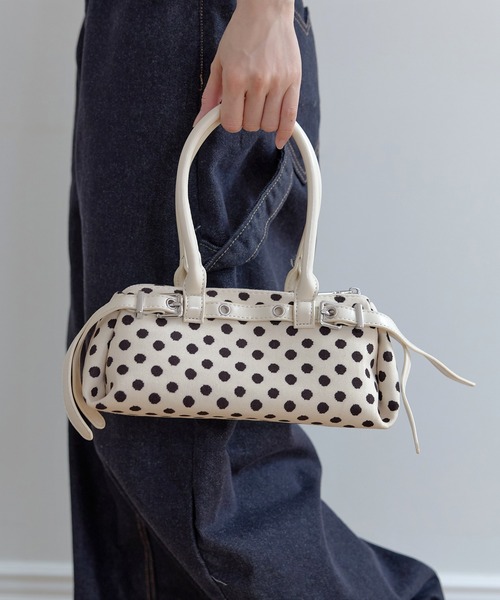 UNE MANSION（ユヌマンション）の「【カバンのサイズが選べる】トレンドドットパターンミニバッグ（ショルダーバッグ・レディース・ブラウン系その他2/ブラック系その他/ホワイト系その他2/ブラウン系その他/ブラック系その他2/ホワイト系その他・ONESIZE）」の15枚目の写真