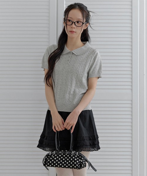 UNE MANSION（ユヌマンション）の「【カバンのサイズが選べる】トレンドドットパターンミニバッグ（ショルダーバッグ・レディース・ブラウン系その他2/ブラック系その他/ホワイト系その他2/ブラウン系その他/ブラック系その他2/ホワイト系その他・ONESIZE）」の17枚目の写真