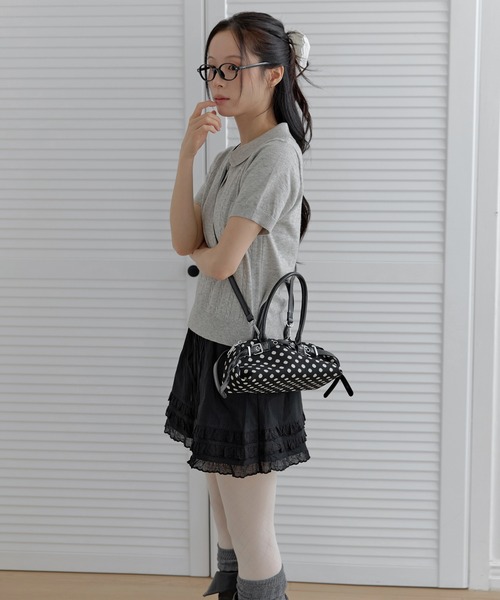 UNE MANSION（ユヌマンション）の「【カバンのサイズが選べる】トレンドドットパターンミニバッグ（ショルダーバッグ・レディース・ブラウン系その他2/ブラック系その他/ホワイト系その他2/ブラウン系その他/ブラック系その他2/ホワイト系その他・ONESIZE）」の20枚目の写真