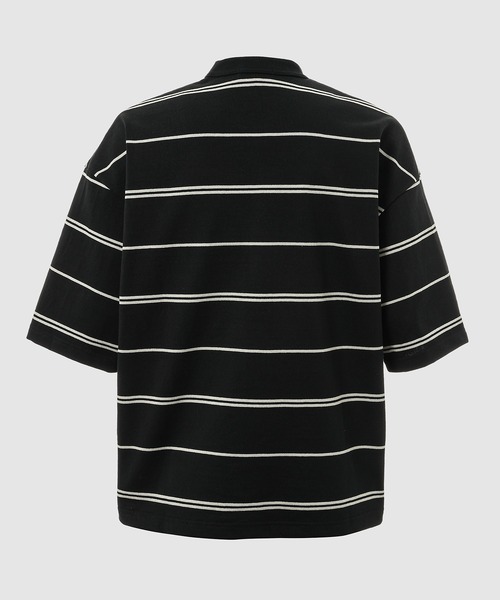 COMME des GARCONS HOMME(コム デ ギャルソン・オム)の「COTTON BORDER POCKET TEE(Tシャツ/カットソー・メンズ・ブラック×グレー/ベージュ系その他/ホワイト×ブラック・S/M/L/XL)」の4枚目の写真