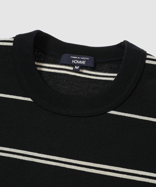 COMME des GARCONS HOMME(コム デ ギャルソン・オム)の「COTTON BORDER POCKET TEE(Tシャツ/カットソー・メンズ・ブラック×グレー/ベージュ系その他/ホワイト×ブラック・S/M/L/XL)」の5枚目の写真