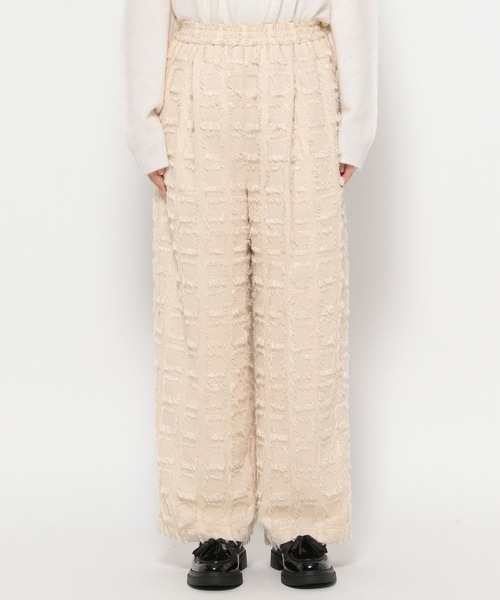 studio CLIP（スタディオクリップ）の「《ウタオ》カットジャカードパンツ（その他パンツ・レディース・ブラック/サンドグレー・FREE）」の13枚目の写真