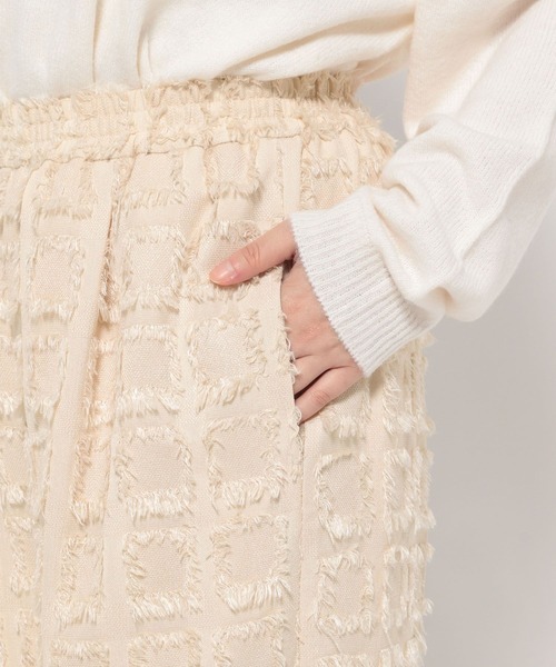 studio CLIP（スタディオクリップ）の「《ウタオ》カットジャカードパンツ（その他パンツ・レディース・ブラック/サンドグレー・FREE）」の17枚目の写真
