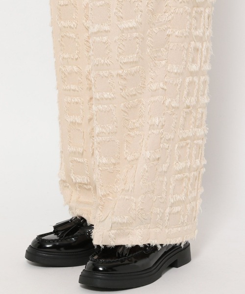 studio CLIP（スタディオクリップ）の「《ウタオ》カットジャカードパンツ（その他パンツ・レディース・ブラック/サンドグレー・FREE）」の18枚目の写真