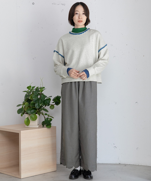 POU DOU DOU（プードゥドゥ）の「裾スカラップパンツ（その他パンツ・レディース・ブラック/グレー/ネイビー・M）」の18枚目の写真