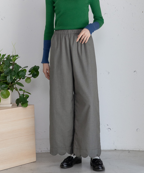 POU DOU DOU（プードゥドゥ）の「裾スカラップパンツ（その他パンツ・レディース・ブラック/グレー/ネイビー・M）」の19枚目の写真