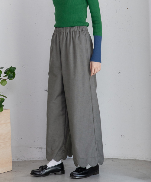 POU DOU DOU（プードゥドゥ）の「裾スカラップパンツ（その他パンツ・レディース・ブラック/グレー/ネイビー・M）」の20枚目の写真