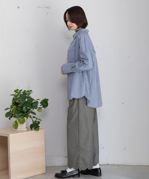 POU DOU DOU（プードゥドゥ）の「裾スカラップパンツ（その他パンツ・レディース・ブラック/グレー/ネイビー・M）」の10枚目の写真