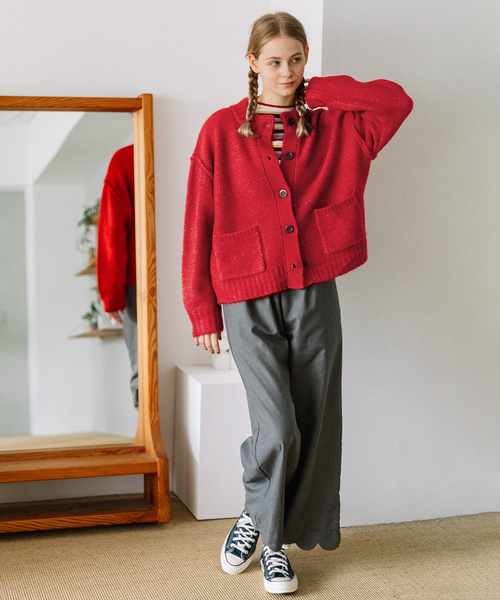 POU DOU DOU（プードゥドゥ）の「裾スカラップパンツ（その他パンツ・レディース・ブラック/グレー/ネイビー・M）」の13枚目の写真