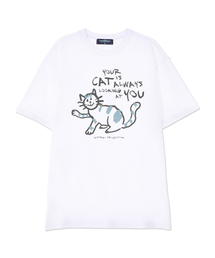 ドゥドゥルキャット スーピマコットン ラウンドネック 半袖Tシャツ_ホワイト