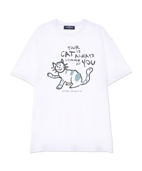 ASTRAL PROJECTION(アストラルプロジェクション)の「ドゥドゥルキャット スーピマコットン ラウンドネック 半袖Tシャツ_ホワイト(Tシャツ/カットソー・メンズ・その他・LARGE/X-LARGE/XX-LARGE)」の1枚目の写真