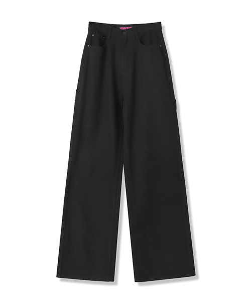 Vivacious（ビバシャス）の「Western Carpenter pants COTTON BLACK（デニムパンツ・レディース・ブラック・SMALL/LARGE/MEDIUM）」の4枚目の写真