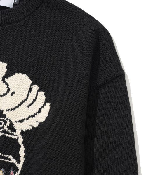 KNITTED（ニッティド）の「[NITTED X QWER DEMO] Let's Love Donut Round Knit BLACK（ニット/セーター・レディース・その他・LARGE/MEDIUM）」の6枚目の写真