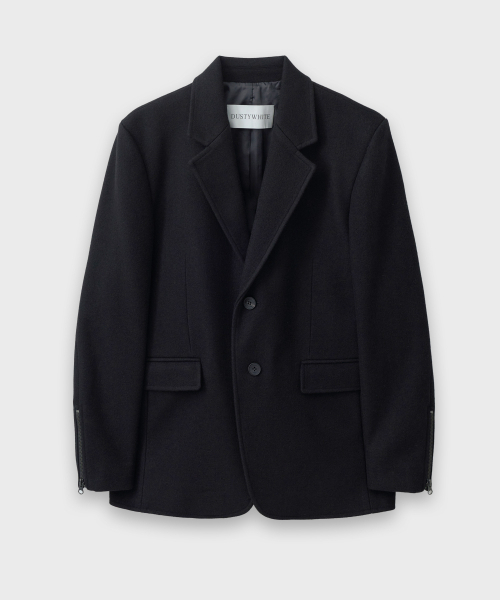 DUSTYWHITE(ダスティーホワイト)の「BLACK WOOL ZIP-SLEEVE TAILORED BLAZER(テーラードジャケット・メンズ・その他・MEDIUM/LARGE/X-LARGE)」の7枚目の写真